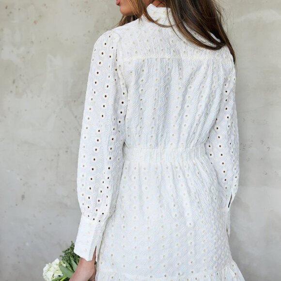 Fab'rik Cori Button Down Ruffled Mini Dress - Picture 2 of 4